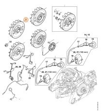 Zotrvačník pre reťazovú pílu STIHL MS 261 C-M, 1141 400 1230