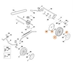 ND STIHL / VIKING Koleso 200 mm pre kosačku RM 248 T, MB 448 T, RM 253 T, 0000 700 0425