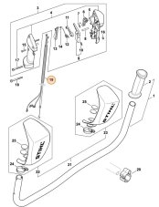 Tiahlo plynu pre krovinorez STIHL FS 240, FS 261, FS 260, 4147 180 1119