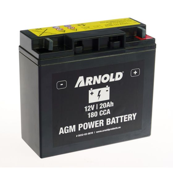 Akumulátor ARNOLD/MTD 20Ah/12V, SLA/VRLA, AGM technológia pre záhradný traktor, +svorka vpravo, 5032-U3-0010