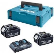 Akumulátor sada s dvojnabijačkou 18V LXT MAKITA 2 x BL1850B+DC18RD, 197629-2