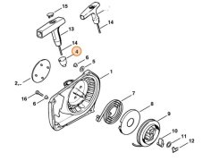 ND STIHL Puzdro štartra pre reťazovú pílu 1110 084 9102