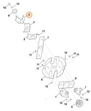 ND STIHL / VIKING Krídlový rezný nôž pre drvič, GE 355, GHE 355, GE 375, GHE 375, 6011 702 0320