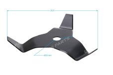 3 fogas fűkasza mulcsozó pengeszett, méret: 305 mm x 25,4 mm x 3,0 mm, 24-06014