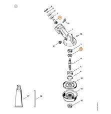 ND STIHL Sada pastorkov uhlového prevodu pre krovinorez FS 89, FS 111, FS 240, 4180 640 7301