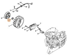 Stihl náhradná matica M8 s nákružkom pre zotrvačníky - 0000 955 0802