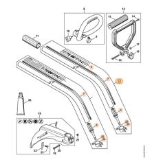 Rúra ochranná s pohonom komplet pre krovinorez / vyžínač STIHL FS 38, FS 50, FS 45, 4140 710 1700