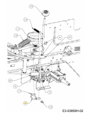 Držák táhla řazení pro traktor MTD Smart RE 125, Cub Cadet LT1 - 783-09625