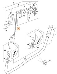 Tiahlo plynu pre krovinorez STIHL FS 240, FS 261, FS 260, 4147 180 1119