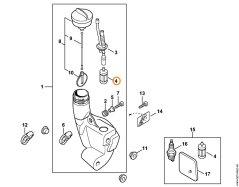 Filter paliva pre reťazovú pílu / krovinorez STIHL FS, MS, 0000 350 3502