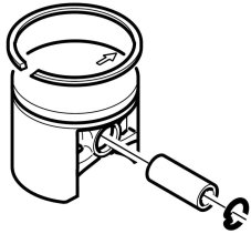 Piston kit 37mm for brushcutter MAKITA / DOLMAR MS340, MS3300, 957132384