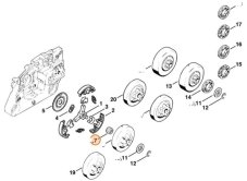 Ihličkové ložisko spojky 10x13x10 pre reťazovú pílu STIHL MS 260, MS 170, 9512 933 2260