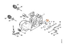 Olajtartály szelep STIHL MS 440, MS 660, MS 361 láncfűrészekhez, 1128 640 9100
