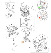 ND STIHL Hriadeľ kľukový pre krovinorez FS 240, FS 360, FS 261, FS 460, FS 410, 4147 030 0403