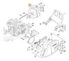 Tlmič výfuku pre reťazovú pílu STIHL 029, 039, MS 290, MS 390, MS 310, 1127 140 0601