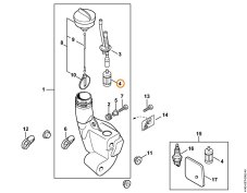 Filter paliva pre reťazovú pílu / krovinorez STIHL FS, MS, 0000 350 3502