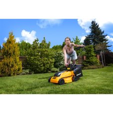 Akumulátorová kosačka RIWALL RALM 3320i SET, akumulátor a nabijačka