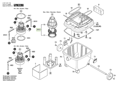 Nasávací ventilátor – motor pre vysávač BOSCH GAS 25, GAS 50, 1 607 000 D4R