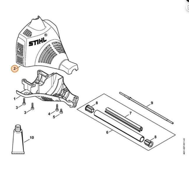 Motorburkolat STIHL FS 46, MM 55 típusokhoz - 4140 084 0905