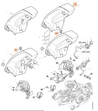 Légszűrő fedél Stihl MS 261 C-M láncfűrészhez - 1141 080 1632