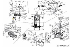 Pružina napínacej kladky pojazdu pre záhradný traktor MTD 732-0429A