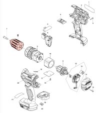 Sklučovadlo 13mm MAKITA 199154-9, 763262-8