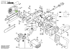 Porvédő burkolat a BOSCH AKE 35-17, AKE 35-19 S, AKE 40-19 S láncfűrészekhez, 1 605 190 190