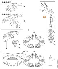 ND STIHL Prevodovka pre krovinorez FS 55 2-mix, FS 56 /4144/ 4144 640 0100 (40e)