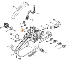 ND STIHL Doraz, kruhový nárazník pre reťazovú pílu MS 260, 1121 791 2800
