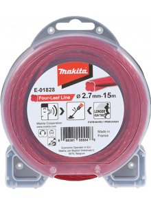 Žacia struna MAKITA špirálová v tvare štvorlístku 2,7mm, 15m, E-01828
