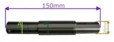 Hriadeľ noža ľavý pre záhradný traktor STIGA SD 84/98, 125020804/0