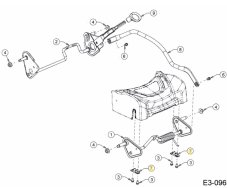 ND MTD Úchyt prednej osi pre kosačku, 741-0492A
