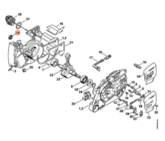 Gufero kľukového hriadeľa 13,5x20x4 pre motorové píly STIHL 046, MS 460, MS 461, 066, MS 640 - 9640 003 1355