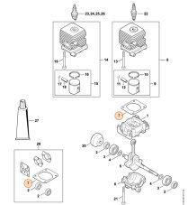 Hengertömítés STIHL FS 38 2-MIX, FS 55 2-MIX motoros kaszához - 4140 029 2302