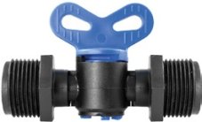 Miniventil s motýlikom s vonk.závitmi na obidvoch stranách G 3/4" x G 3/4" (9d)