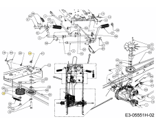 Nylon lock nut 3/8-16 for MTD deck wheel bracket - 712-04065
