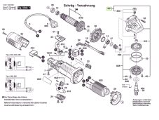 Gearbox for BOSCH GWS 7-115 and GWS 7-125 angle grinders, 1 619 P02 872