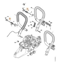 ND STIHL Zátka silenbloku pre reťazovú pílu MS 261, 1141 792 2930
