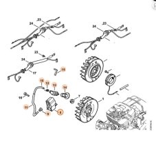 ND STIHL Modul zapaľovania pre reťazovú pílu MS 361, 1135 400 1308