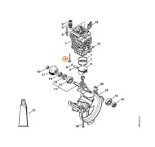 Náhradný ventil pre 4-takt STIHL FS 130, FS 310, HT 131 - 4180 025 2003