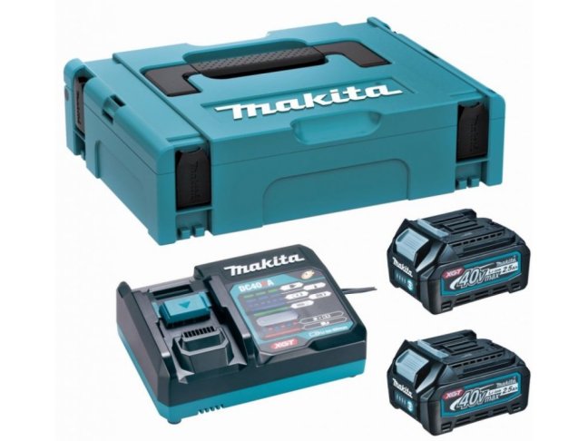 Akumulátor sada s nabijačkou MAKITA 2 x BL4040+DC40RA 40V XGT, 191J97-1