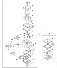 Originálne regulačné tesnenie karburátora pre stroje Stihl (krovinorezy, fúkače, plotostrihy) - 4241 129 0901
