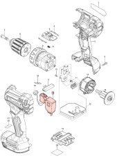 ND MAKITA Vypínač C3JW-4B, TGRK2-1, DDF481, DDF484, DHP485, 650006-4