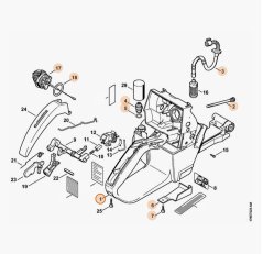 ND STIHL Palivová nádrž pre reťazovú pílu MS 460, MS 461, 1128 350 0850