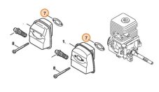 ND STIHL Tesnenie výfuku pre krovinorez / vyžínač / plotostrih FS 38, FS 55, HS 45, 4140 149 0602