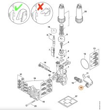 Vypínač pre vysokotlakový čistič STIHL RE 110, RE 120, RE 130 PLUS, 4950 430 0503