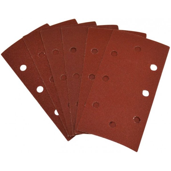 Brúsny papier pre vibračnú brúsku 93x187 mm, 2x K60, 2x K80, 2x K100, GUDE 58159