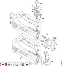 Nárazník AV systému pre krovinorez STIHL FS 460, FS 410, 4147 791 2801
