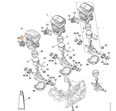 Sacie potrubie pre reťazovú pílu STIHL MS 231, MS 251, 1143 140 2500