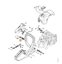 Stihl náhradná antivibračná pružina pre modely MS 171, 181 a 211 - 0000 791 3104